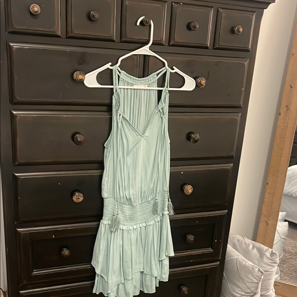 Chic Light Blue Sleeveless Dress